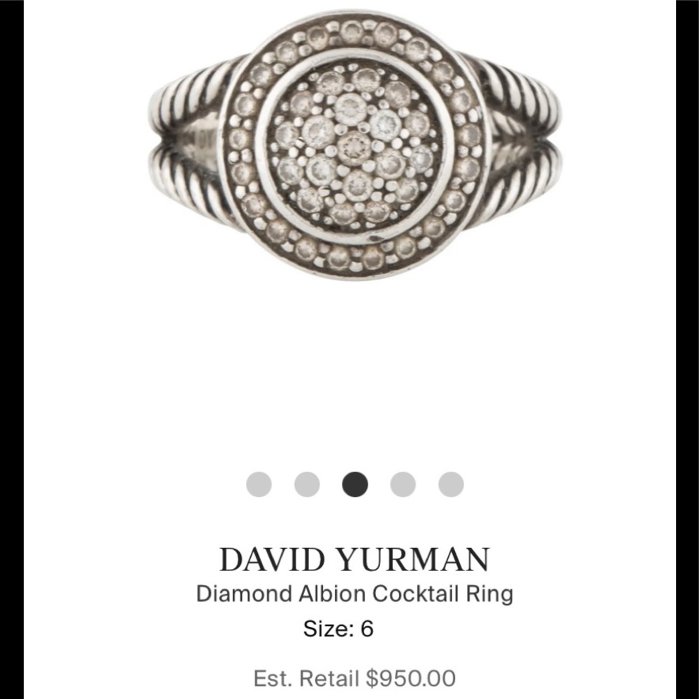 David Yurman Diamond Albion Cocktail Ring
Size: 6
Est. Retail $950.00